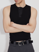 Wrinkle-Resistant V-Neck Cardigan Vest