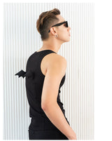 Y2K Black Devil Wings Slim Tank