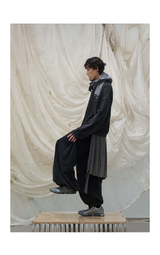 Casual Washed Detachable Tee Flap Sweatpants