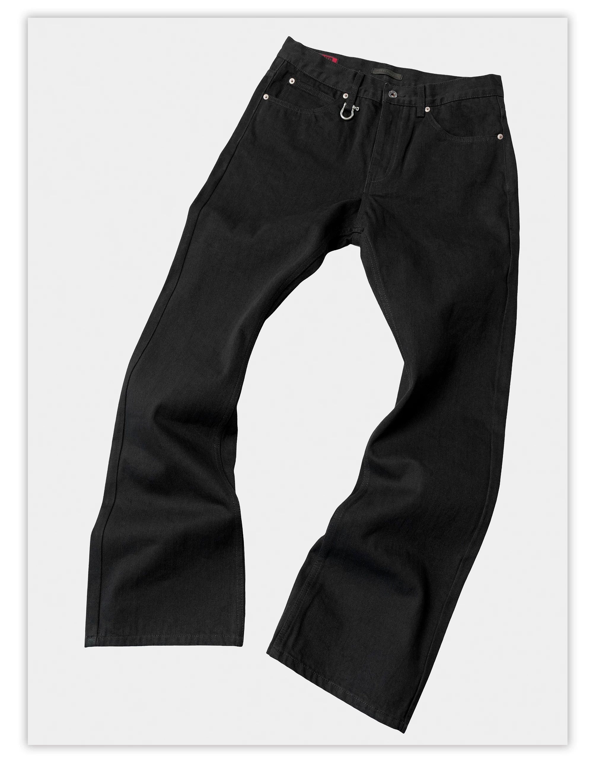 Heavy Black Boot-Cut Jeans
