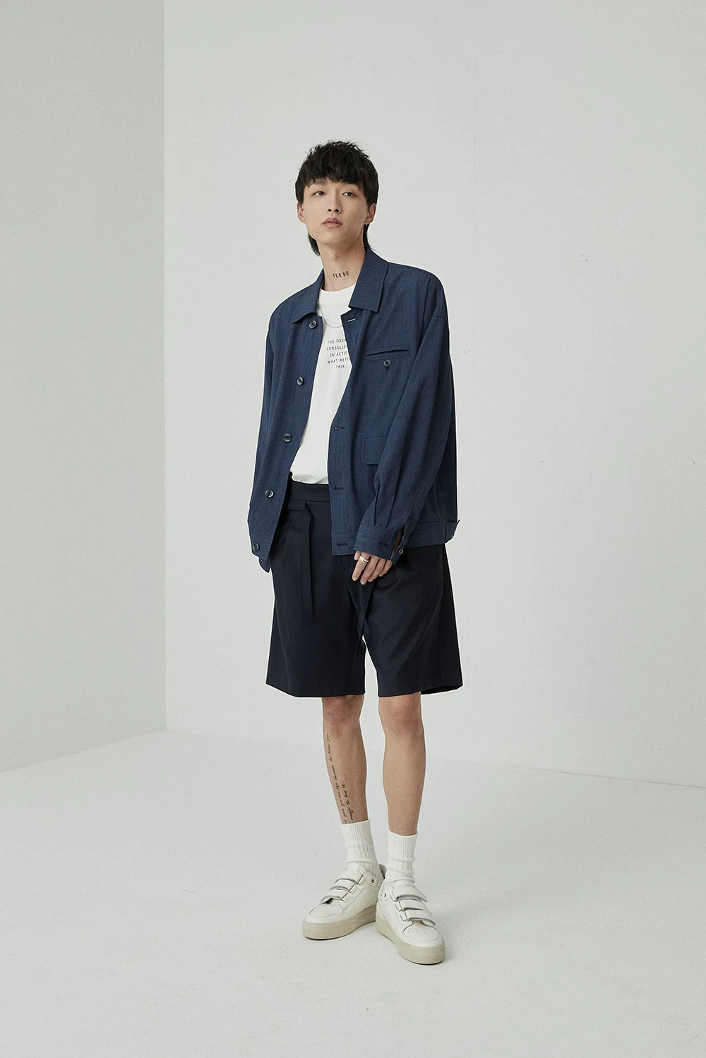 Draped Drawstring Elastic Waist Pleated Shorts