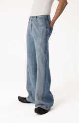 Men's Blue Gradient Distressed Jeans