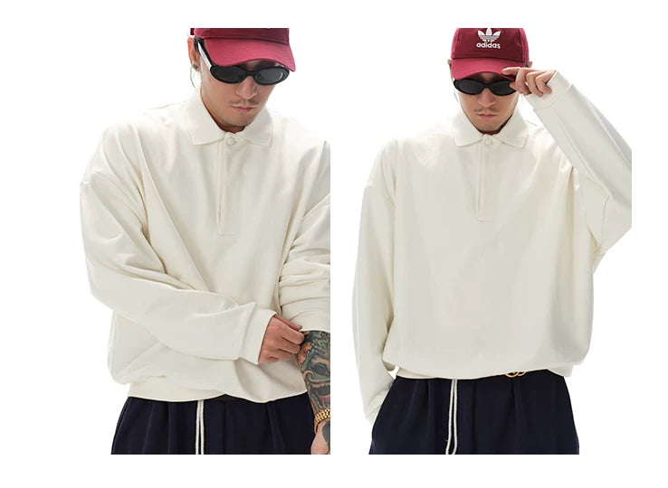 Oversized Polo Neck Sweatshirt