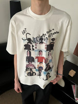 Cool Loose Portrait Couple’s Crew Tees