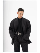 Men's Oversized Dark Apricot Padded Blazer