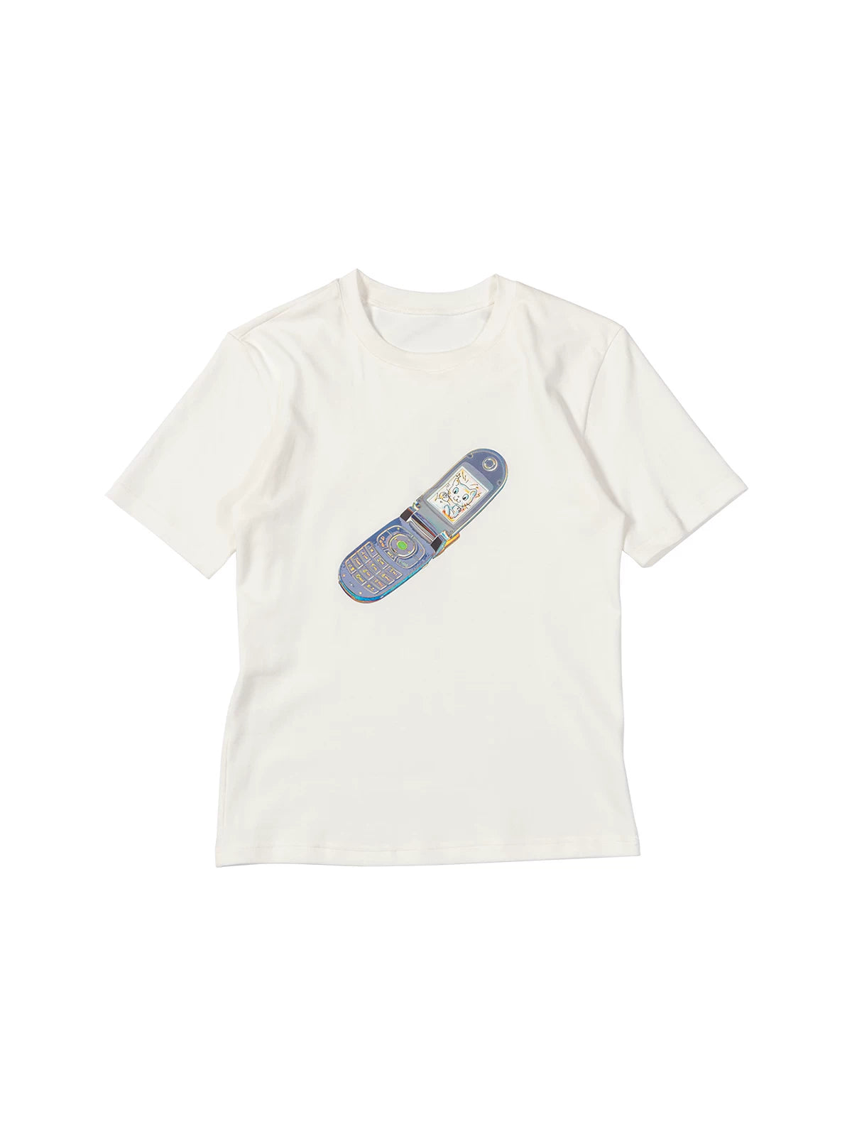 Y2K Retro Flip Phone Pet Tee