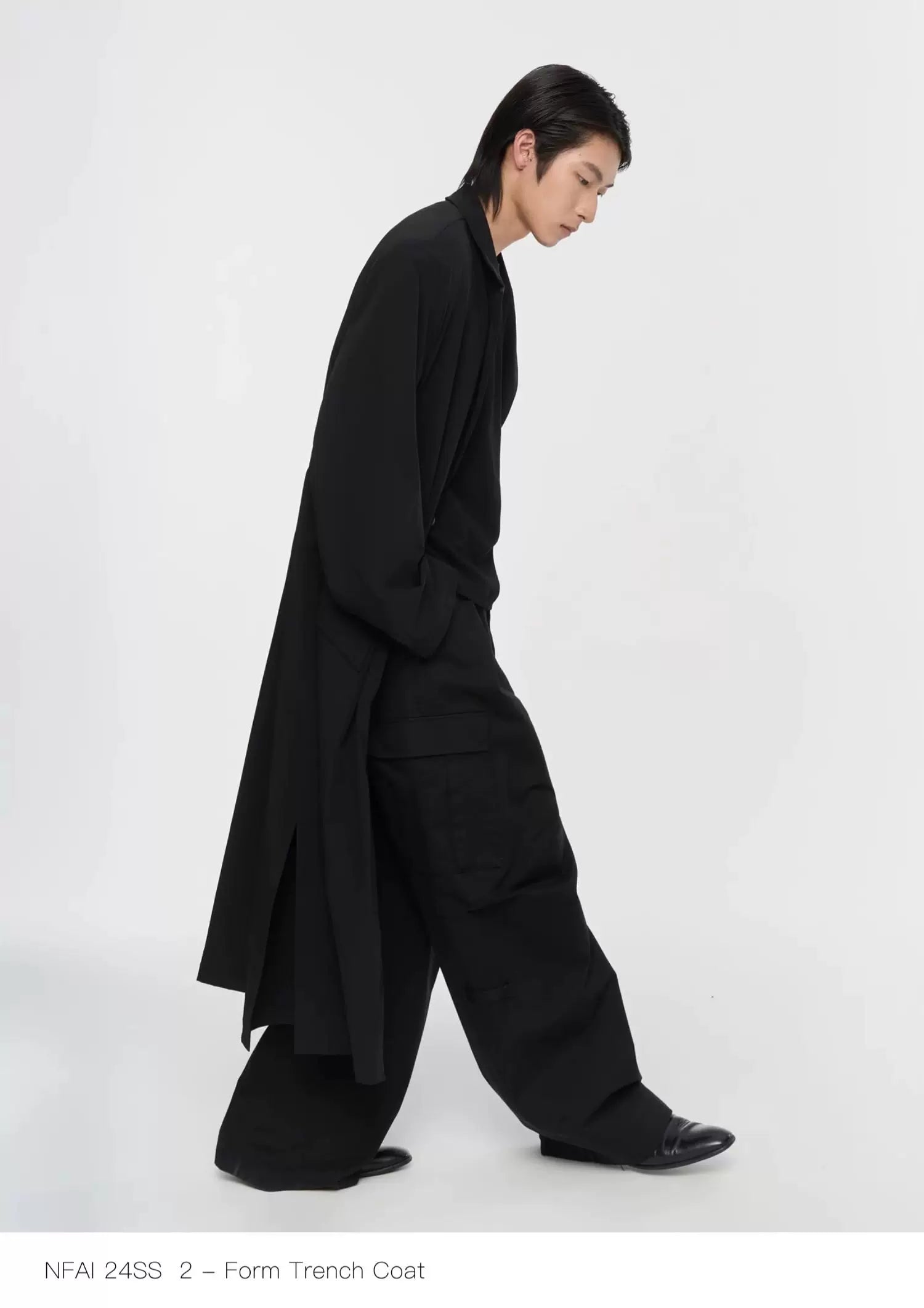 Dual Style Shoulder Pad Trench Coat