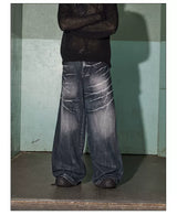 American Vintage Washed Distressed Baggy Jeans