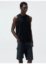 Knit Linen Cotton Blend Tank Top