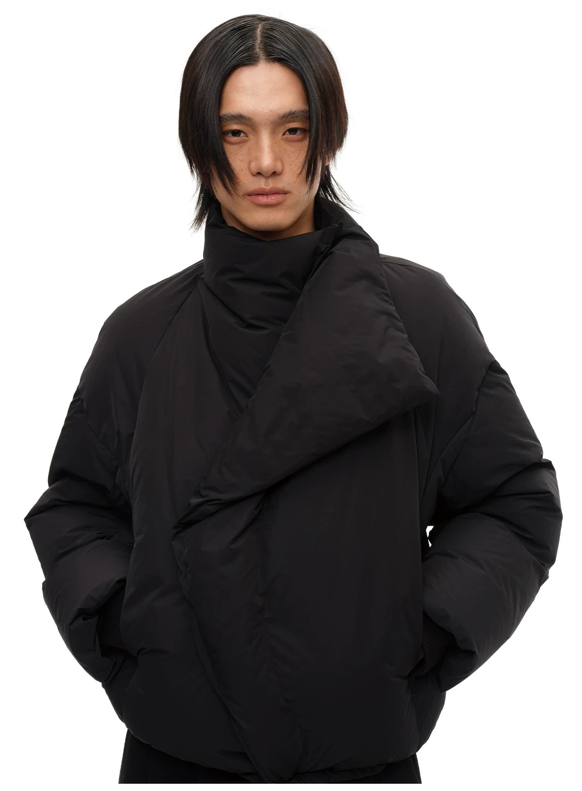 Magnetic Zipper Turtleneck Down Jacket