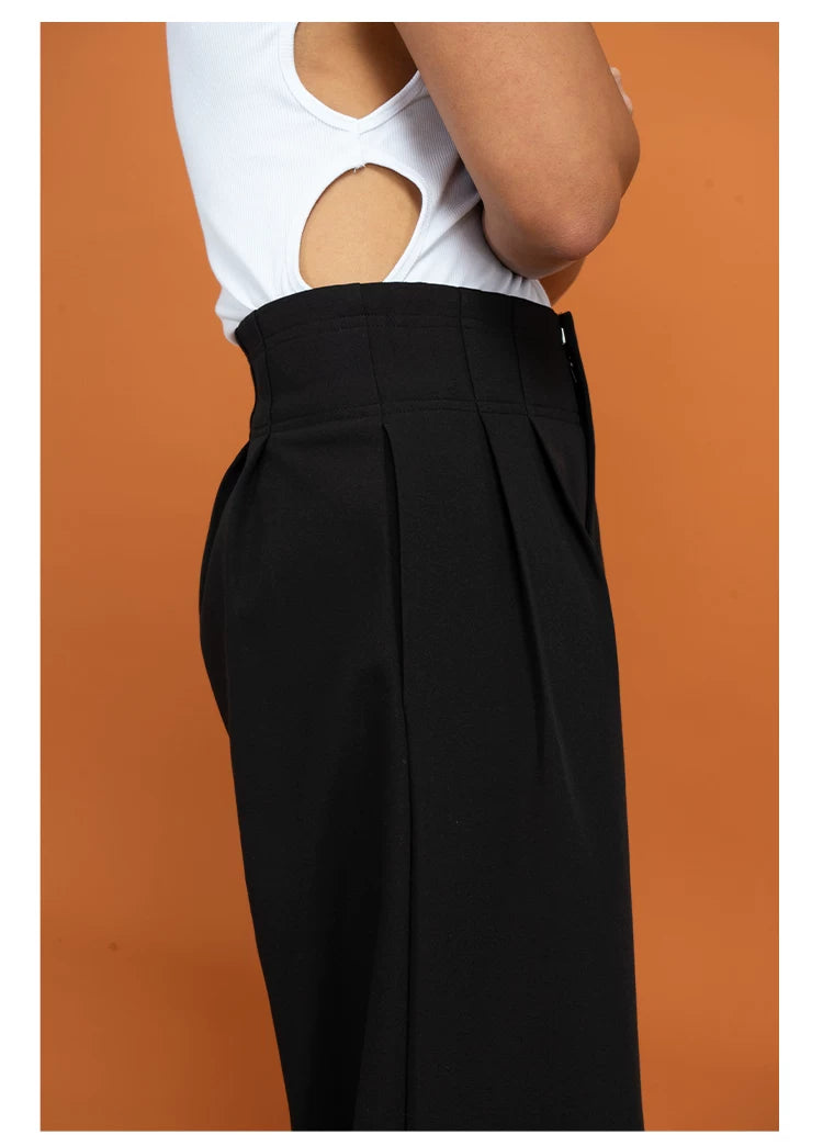 Black High Waist Wide Leg Pants