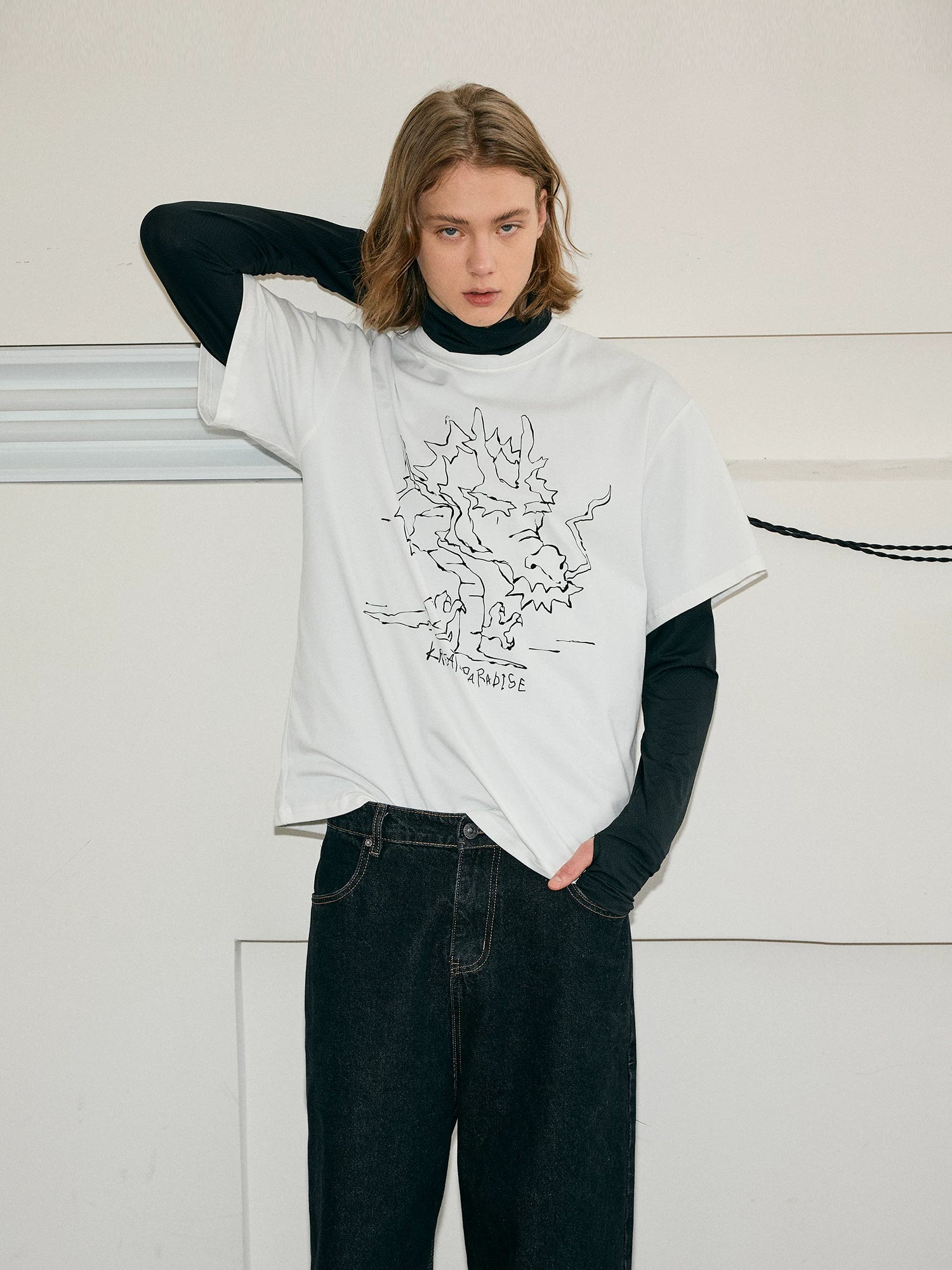 Dragon Print Quick Dry Couple Tees