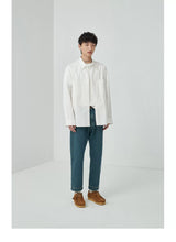 Split Pocket Basic Cotton Shirt