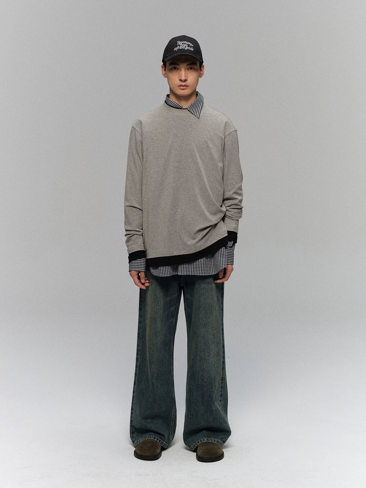 Heavyweight Slub Washed Straight Jeans