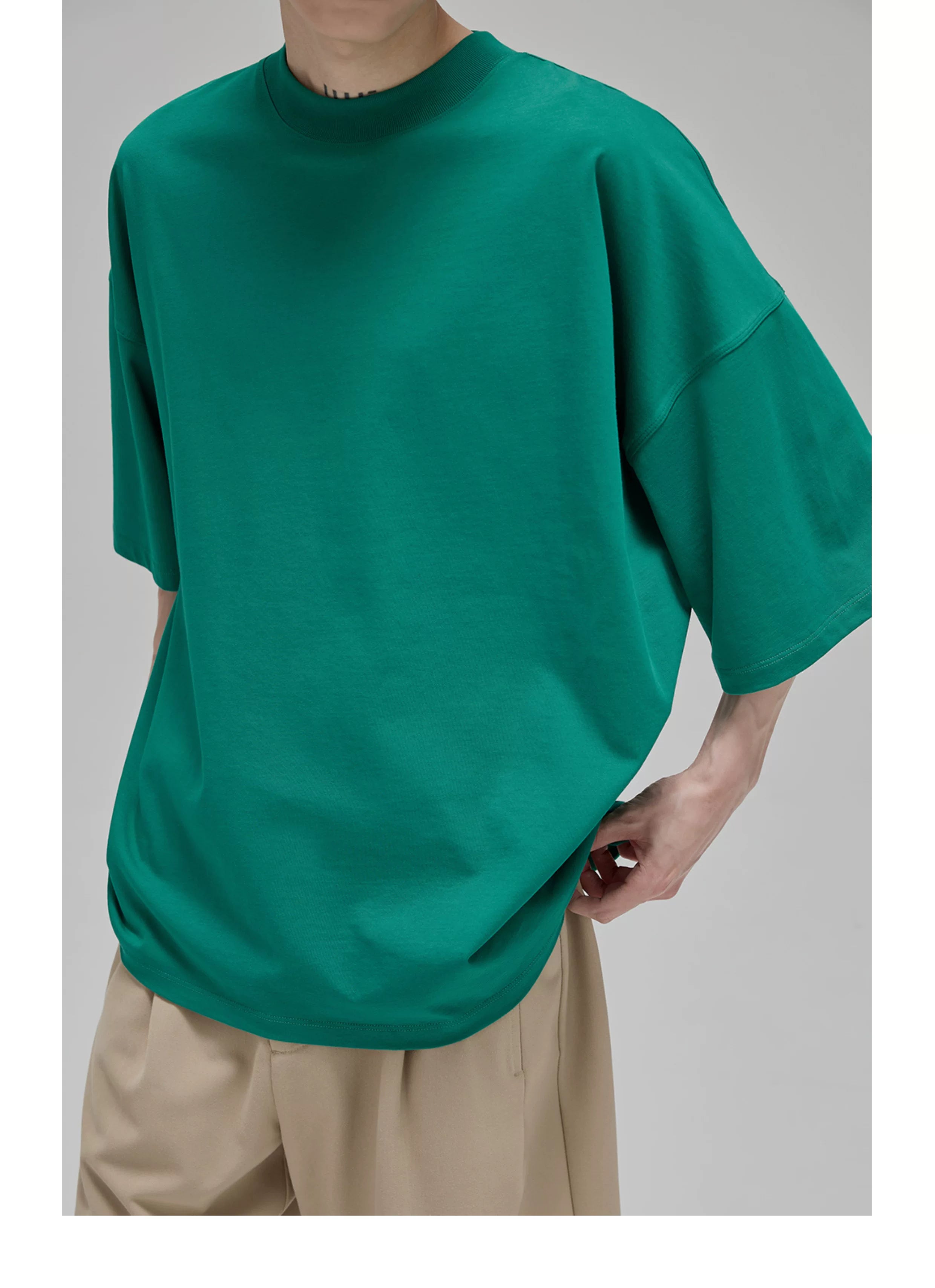Vintage Ribbed Half Sleeve Tees