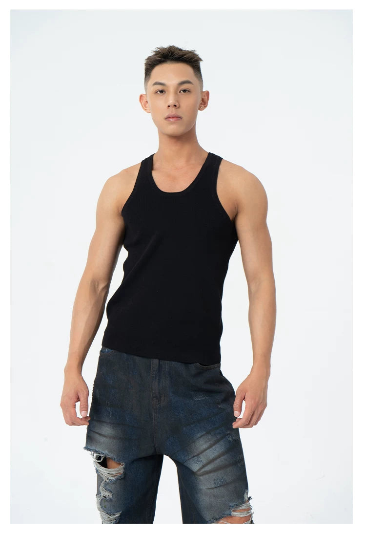 Men's Ribbed Sports Tank Tops