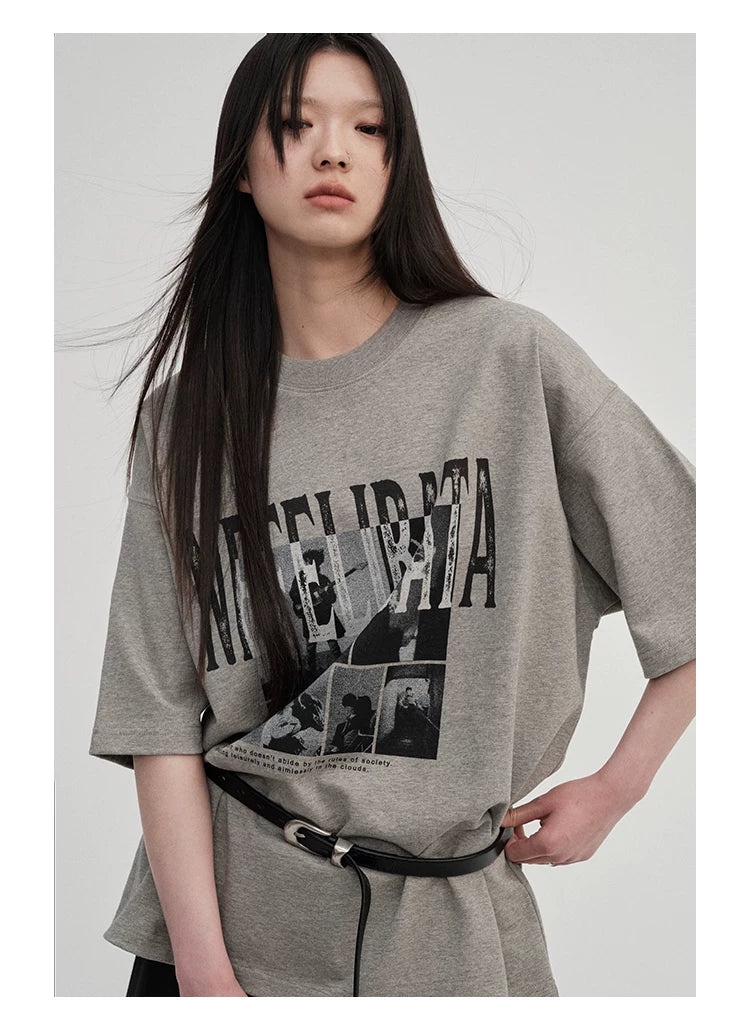 300G Double Yarn Printed Tee
