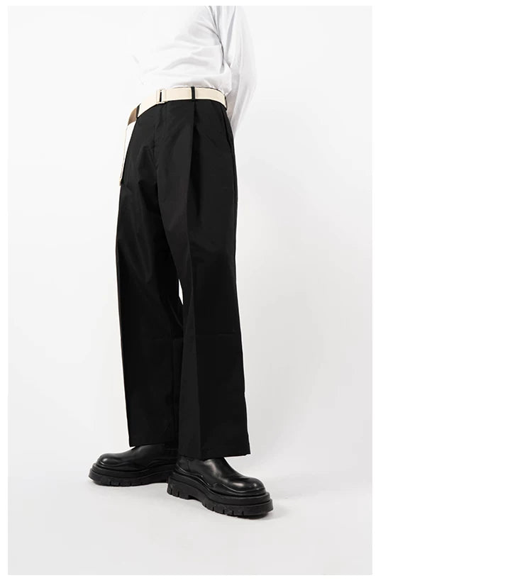 Men's Multicolor Loose Straight Cropped Pants
