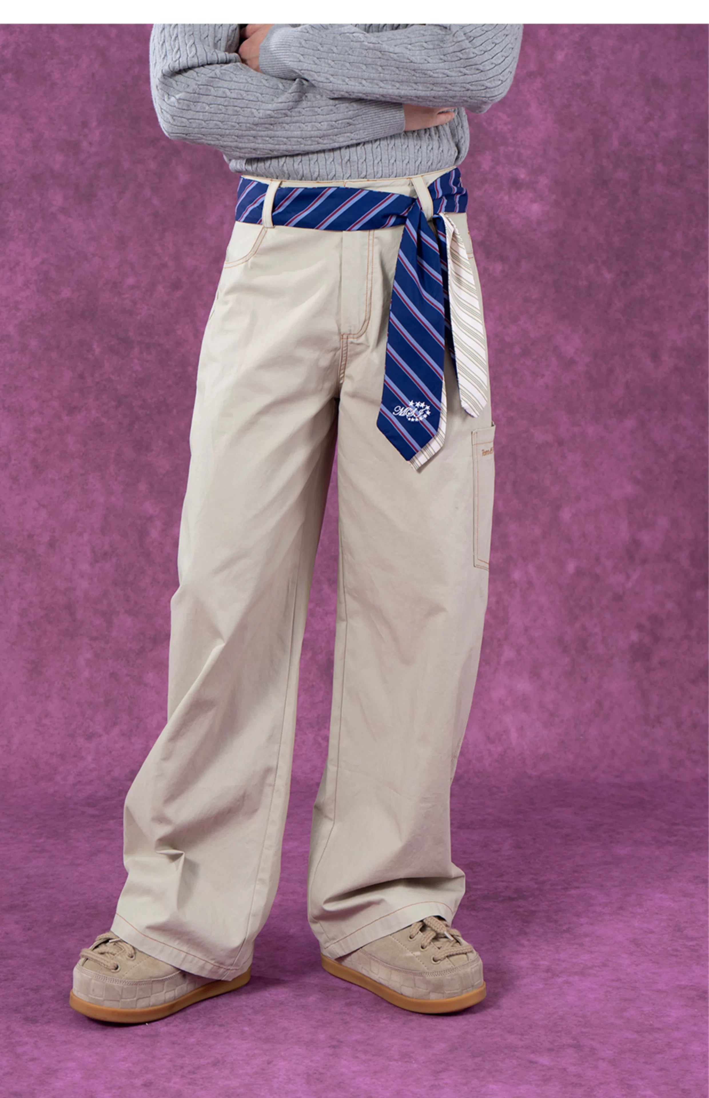Black Sand Loose Multi-pocket Cargo Pants