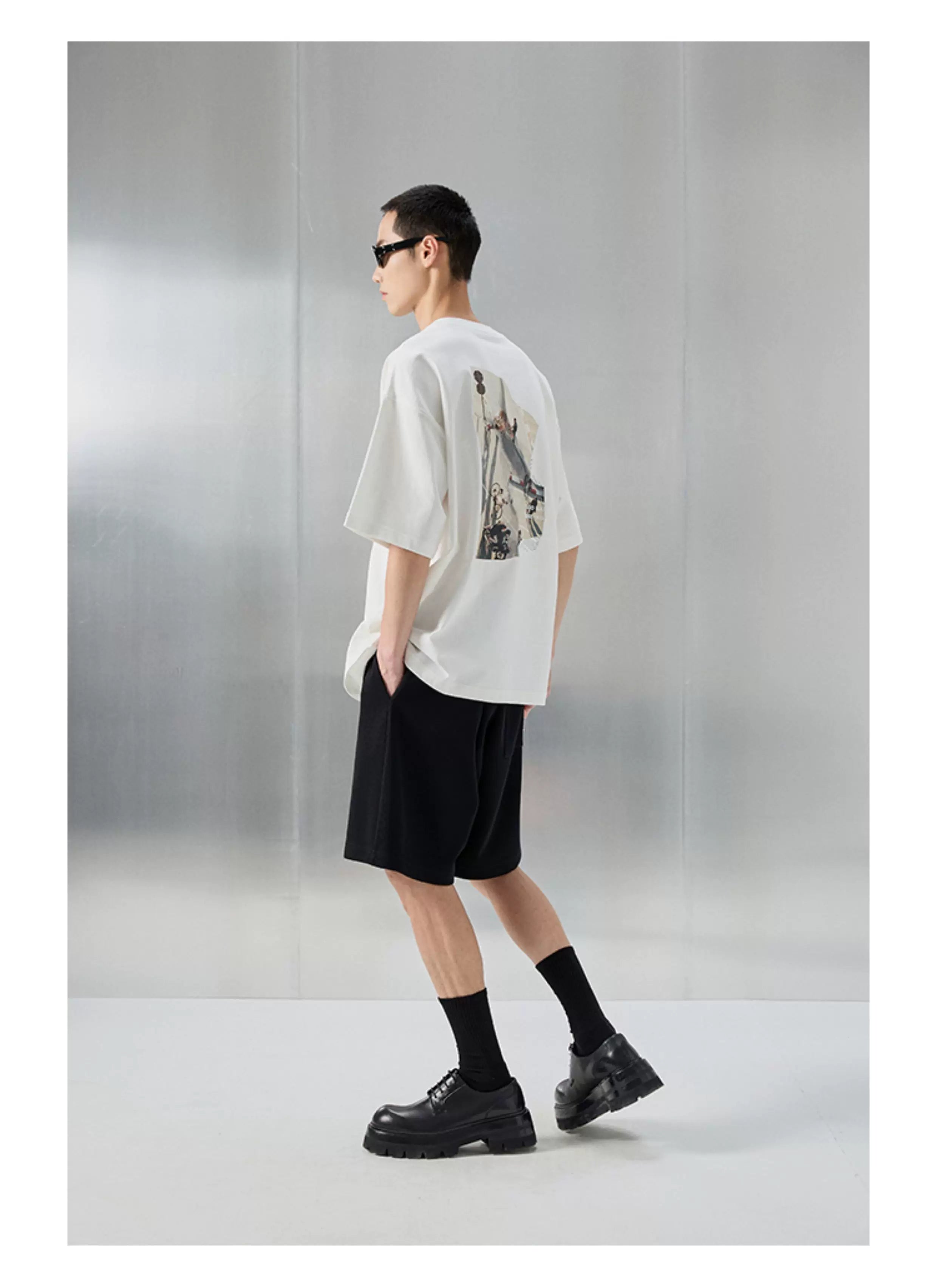 Oversized Heavyweight Printed Embroidered Tee