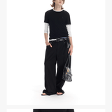 Men's Rivet Washed Distressed Straight Pants