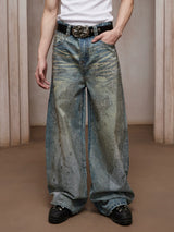 American Washed Rhinestone Straight Leg Jeans