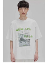 Graffiti Print Double Mercerized Tee