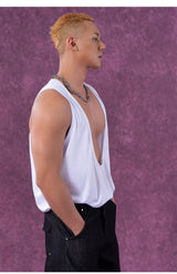 Men's Colorful Deep V Sports Tank