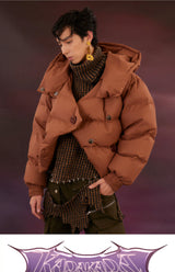 Unisex Y2K Cropped Down Puffer Jacket