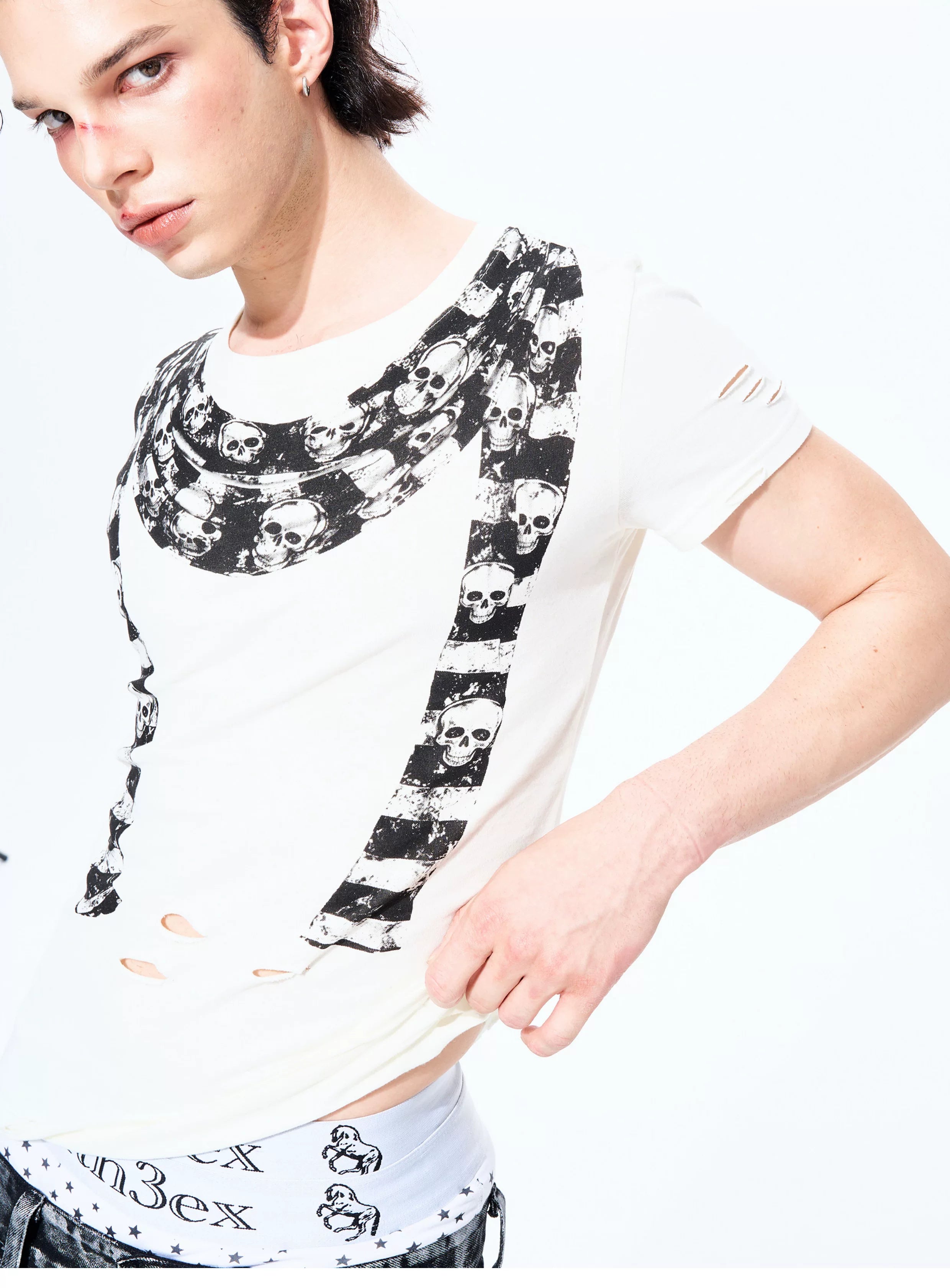 Men's Slim Skull Print Tee