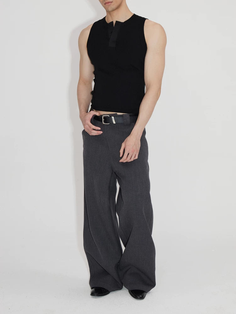 Wrinkle-Resistant V-Neck Cardigan Vest