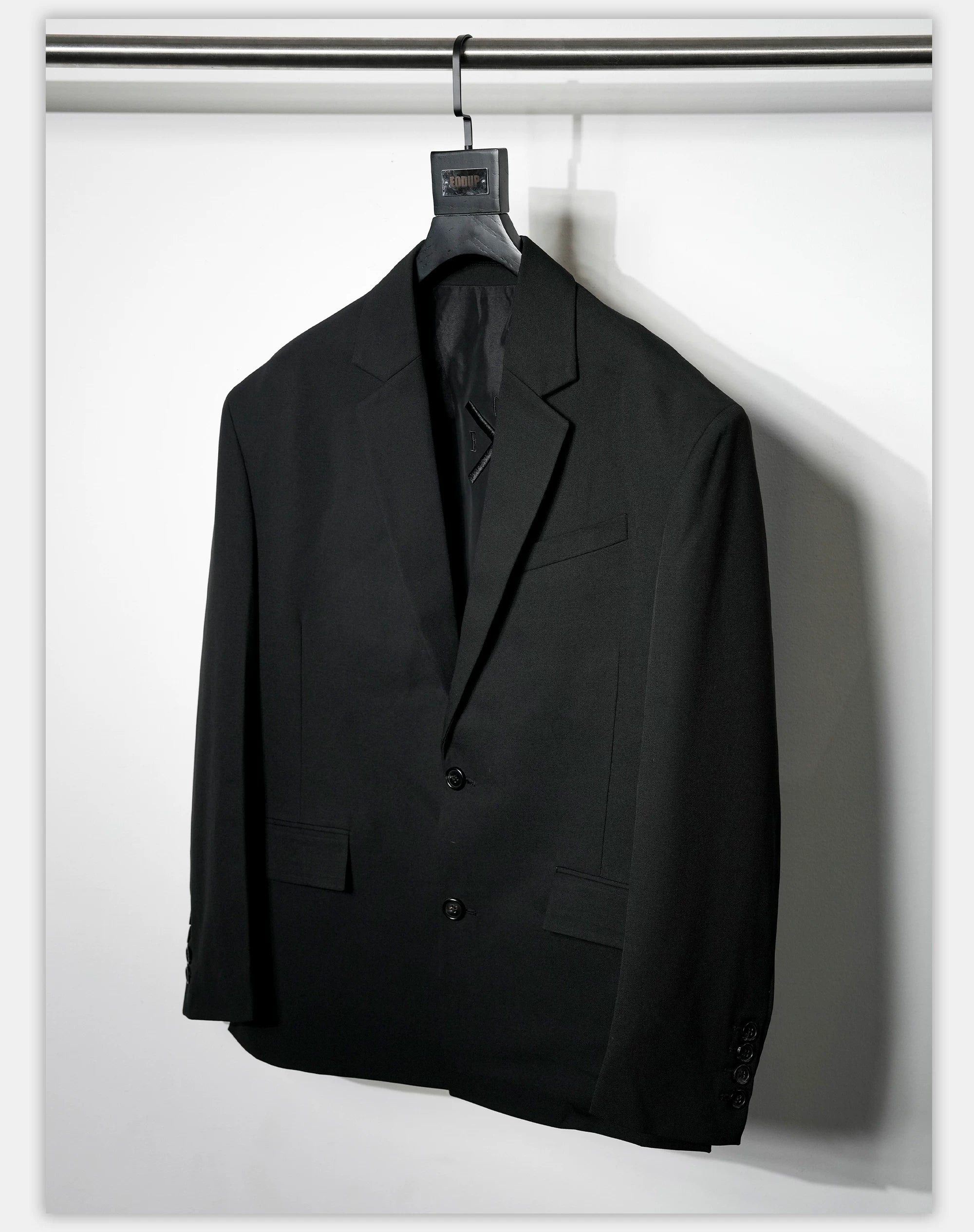 Structured Wool Blazer with Slits