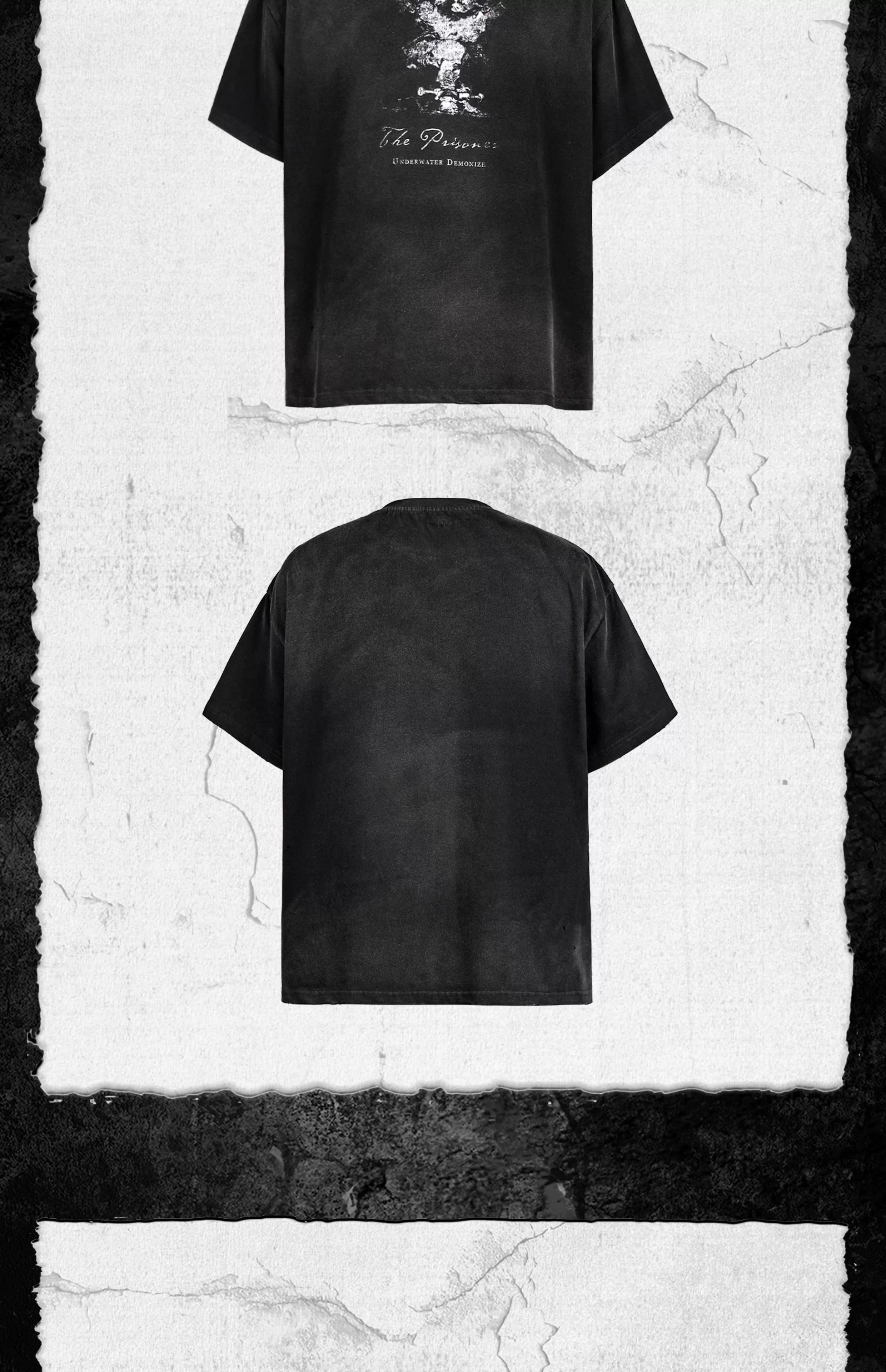 Prisoner Print Distressed Loose Tee