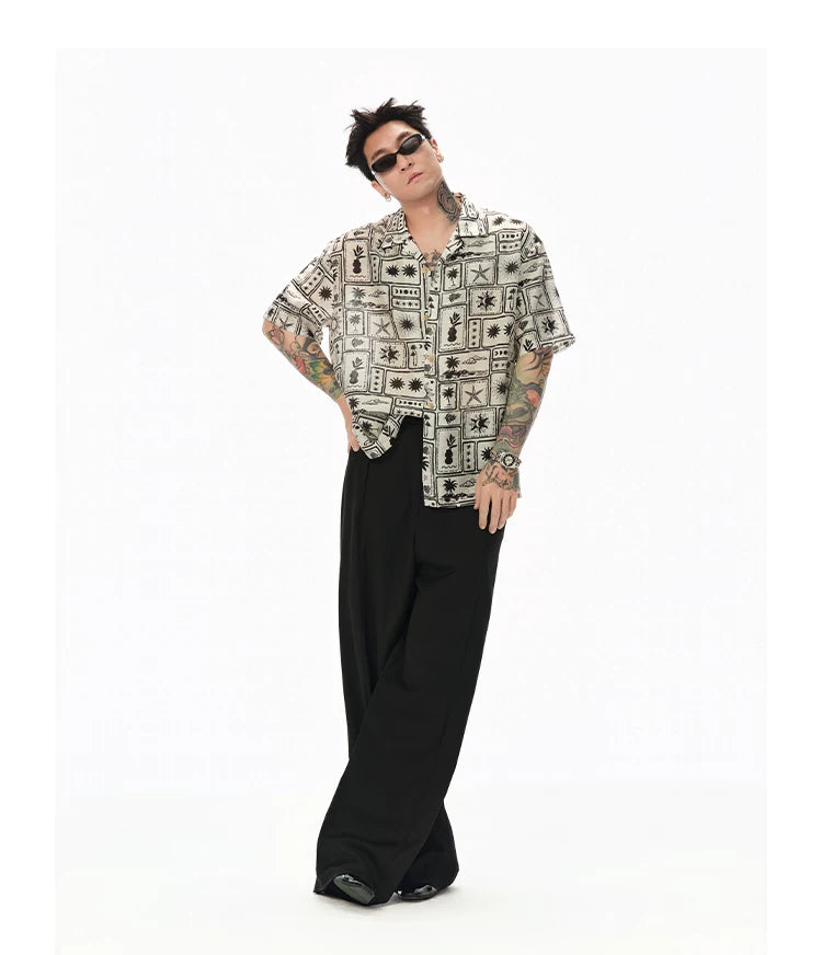 Island Star Linen Blend Hawaiian Shirt
