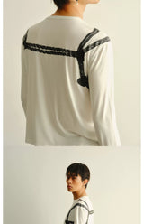 Lightweight Slim Rope Print Lyocell Top