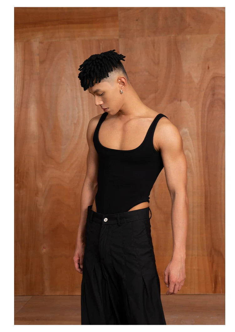 Black Backless Stretchy Shapewear Tank Bodysuits