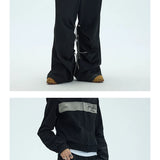 Black Side Adjustable Chain Casual Pants