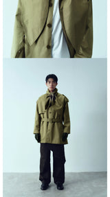Bow Tie Waterproof Windproof Trench Coat