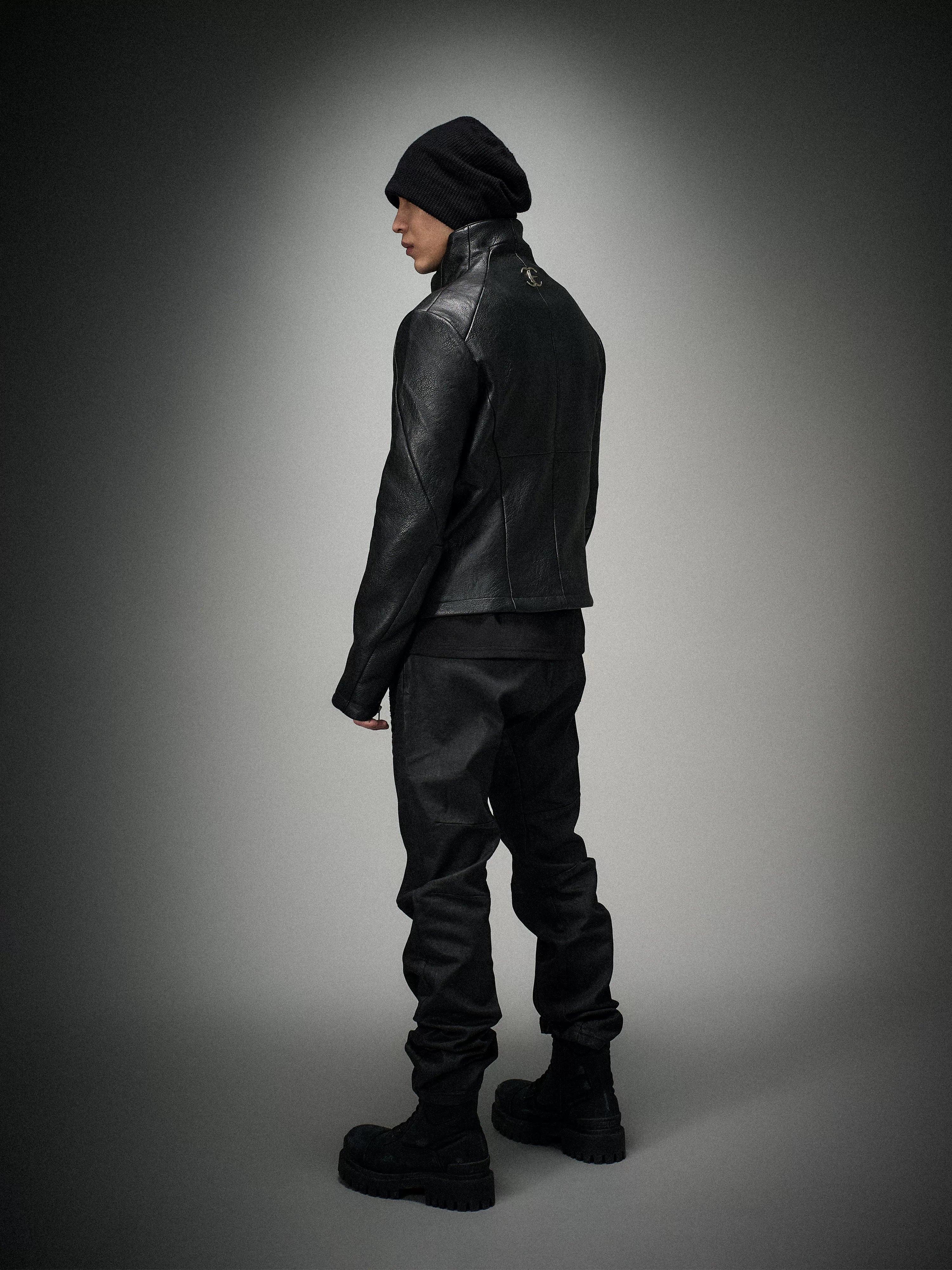 Asymmetric Wild Cowhide Leather Jacket