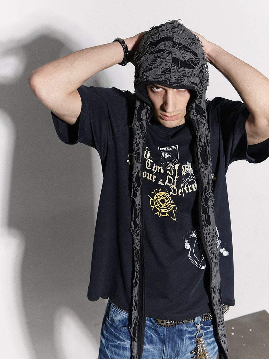 Distressed Bunny Ear Hip Hop Durag
