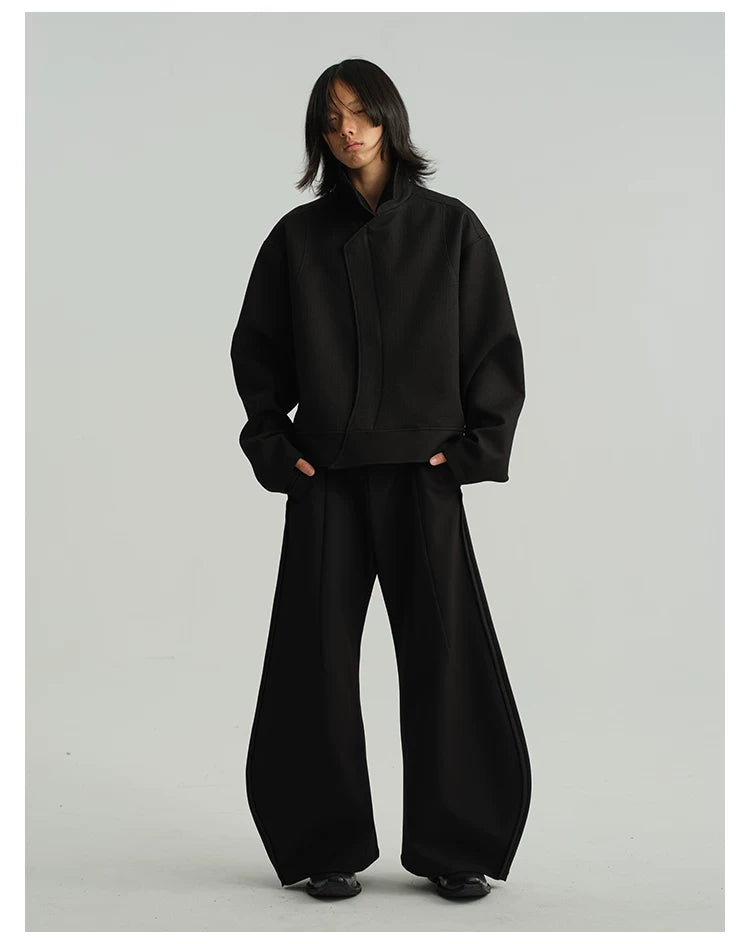 Two-Tone Wide Leg Machete Pants