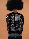 Men's Graffiti Mesh Long Sleeve Tee