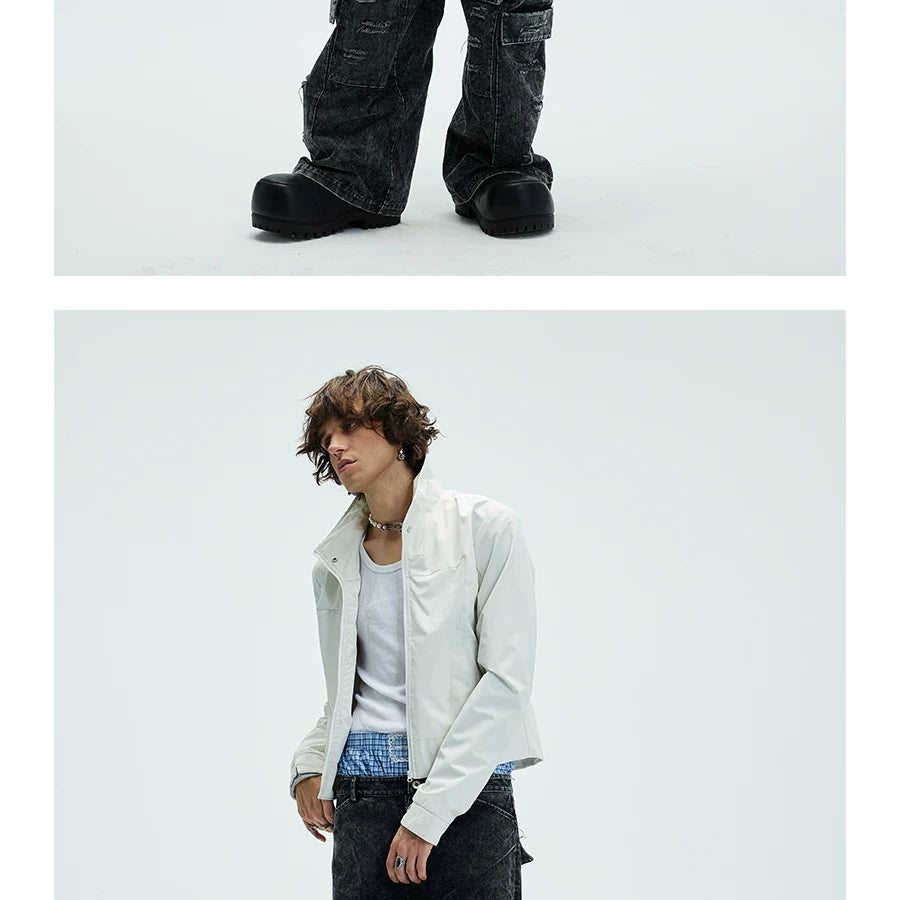 Short Detachable Hooded Waterproof Trench Coat
