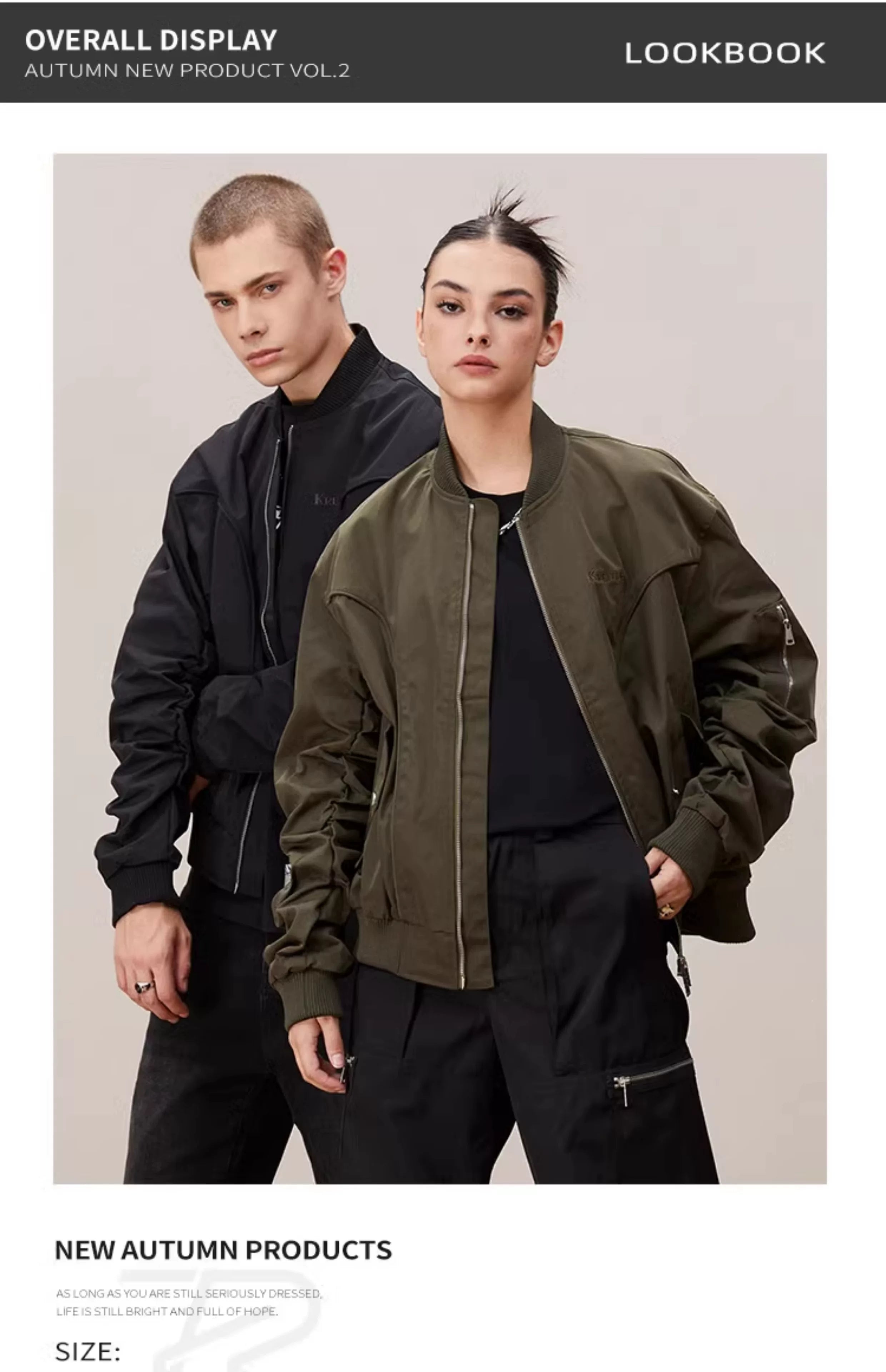 Men's Deconstructed Pleated MA1 Bomber Jacket