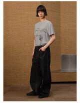 Couple Print Fitted Wool Blend Tee
