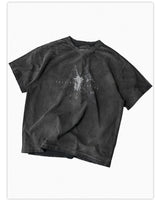 Demon Goat Distressed Printed Loose Tee