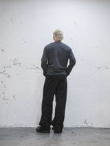 Embroidered Devil Straight-Leg Denim-Style Terry Sweatpants