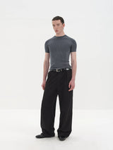 Lightweight Ribbed Short Sleeves