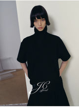 Short Sleeve Plaid Jacquard Shirt
