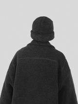 Distressed Black Fleece Bucket Hat